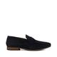 Dune Mens SILATE Classic Penny Loafers Size UK 12 Flat Heel Suede Navy