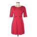 Trina Turk Casual Dress - A-Line Scoop Neck 3/4 sleeves: Red Print Dresses - Women's Size 6