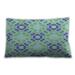 Ahgly Company Patterned Indoor-Outdoor Aquamarine Green Lumbar Throw Pillow