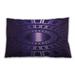Ahgly Company Patterned Indoor-Outdoor Midnight Blue Lumbar Throw Pillow