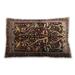 Ahgly Company Traditional Classic Indoor-Outdoor Tiger Orange Brown Lumbar Throw Pillow