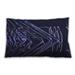 Ahgly Company Patterned Indoor-Outdoor Deep Periwinkle Purple Lumbar Throw Pillow