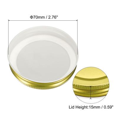 16Pcs Regular/Wide Mouth Tin Plate Mason Jar Lids for Canning Jars