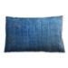 Ahgly Company Mid-Century Modern Indoor-Outdoor Blue Dress Blue Lumbar Throw Pillow