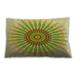 Ahgly Company Patterned Indoor-Outdoor Tea Green Lumbar Throw Pillow