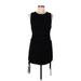Lioness Casual Dress - Bodycon Crew Neck Sleeveless: Black Print Dresses - Women's Size Large