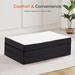 4 inch Tri-fold Memory Foam Mattress Topper for Camping, Foldable Mattress Topper with Washable Cover, Guest, White