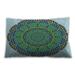 Ahgly Company Patterned Indoor-Outdoor Deep-Sea Green Lumbar Throw Pillow