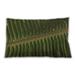 Ahgly Company Patterned Indoor-Outdoor Dark Forest Green Lumbar Throw Pillow