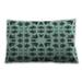 Ahgly Company Patterned Indoor-Outdoor Aquamarine Green Lumbar Throw Pillow