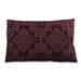 Ahgly Company Traditional Classic Indoor-Outdoor Velvet Maroon Purple Lumbar Throw Pillow