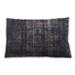 Ahgly Company Mid-Century Modern Indoor-Outdoor Black Eel Black Lumbar Throw Pillow