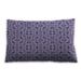 Ahgly Company Patterned Indoor-Outdoor Deep Periwinkle Purple Lumbar Throw Pillow