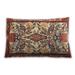 Ahgly Company Traditional Classic Indoor-Outdoor Brown Red Lumbar Throw Pillow