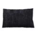 Ahgly Company Mid-Century Modern Indoor-Outdoor Light Black Black Lumbar Throw Pillow