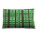 Ahgly Company Patterned Indoor-Outdoor Green Pepper Green Lumbar Throw Pillow