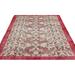 Cream 65" x 104" L Area Rug - Lofy Atina Floral Machine Woven Rectangle 5'5" x 8'8" /Wool Area Rug in/Green/Red 104.0 x 65.0 x 1.0 in whiteWool | Wayfair