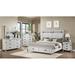 Gracie Oaks Kerle 4 Piece Bedroom Set Metal in Brown/White | 64 H x 64 W x 86.5 D in | Wayfair EB0A50FD7D624AB7A203DB1685BEC89F