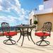 World Menagerie 2-Person Round Patio Outdoor Dining Set Bistro Set For Garden, Balcony, Courtyard & PoolsideSet Of 3 in Brown | Wayfair