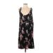 Pure Energy Casual Dress - Slip dress: Black Floral Dresses - Women's Size 3 Plus