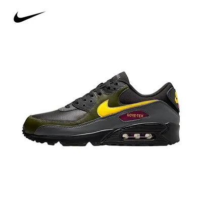 NIke Air Max 90 scarpe da corsa da uomo Vintage abbigliamento sportivo originale assorbimento dei gradi antiurto nero nero giallo sneakers DJ 9779