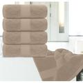 White Classic Luxury Bath Towels Large Pack of 4 Hotel Quality Bathroom Towel 27 x 54 Set Taupe Splash Bath Towels 4 Pack Large Thick Plush Bath Towels 700 Gsm For Body Hair Pool Gym Light Brow