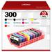 LinkDocs Compatible PFI-300 Ink Cartridges Replacement for Canon PFI300 PFI-300 Ink Cartridge Work for Canon imagePROGRAF PRO 300 Printer (10-Pack 1MBK/1PBK/1C/1M/1Y/1PM/1PC/1R/1GY/1CO)