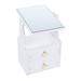 Vanity Table Mirrors Jewelry Drawer Storage Desktop Makeup Skin Care Products Girl White Pvc Wood Plastic Board Student