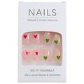 Lkzmdpt Short Pre Ss On Nails Valentines Fa Ke Nails Glue On Nails Short False Nails With Red Heart Pre Ss On Nails Love Designs Acrylic Valentines Nails Pre Ss On Nails For Women 24Pcs