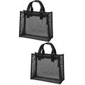 2 Pieces Travel Tote Bags Toiletry Makeup Organizer Cosmetic Mesh