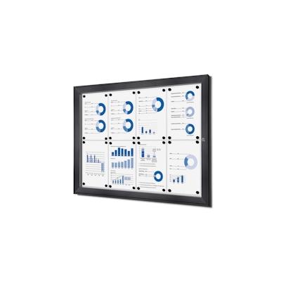 SHOWDOWN Displays Showdown Schaukasten für Innen und Außen SCS - 8x DIN A4 - Aluminium - RAL7016 - Anthrazit Image