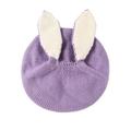 Baby Girls Boys Soft Warm Knit Hat Winter Patchwork Rabbit Ear Cap Hat