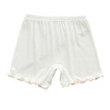 Toddler Girls Insurance Underpants Double Layer Front Crotch Summer Solid Color Thin Leggings Female White 7 Years-8 Years