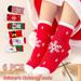 TMOYZQ 6 Pairs Christmas Ankle Socks for 0-10 Years Old Toddler Baby Boys Girls Soft & Stretchy Funny Novelty Cotton Crew Socks with Santa Reindeer Snowflake Pattern Holiday Xmas Gifts for Kids