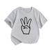 Ykohkofe Little Children And Big Kids THREE Cartoon Print Boys And Girls Tops Short Sleeved T Shirts Baby Outfits Baby Bodysuit Take Home Outfit baby clothes