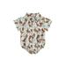 aturustex Infant Boys Romper Boots/Horse/Cactus Print Western Style Bodysuits