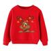 Hfolob Christmas Kids Child Baby Boy Girl Sweatshirt Letter Long Sleeve Cartoon Sweatshirt Tops Xmas Outfit Kids Clothes