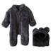 Newborn Baby Fleece Lined Onesie Jumpsuit Warm Romper for Infant