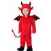 Elainilye Fashion Kids Baby Rompers Toddler Boys Girls Halloween Cos Devil Tail Sharp Angle Hooded Jumpsuit Red