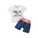 Peyakidsaa Children s Short Sleeve Tops and Drawstring Short Pants Set