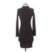 Topshop Casual Dress - Bodycon: Black Stripes Dresses - Women's Size 2