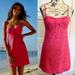 Lilly Pulitzer Dresses | Lilly Pulitzer Karina Pink Empire Lace Sun Dress With Anchor Pull Sz 0 | Color: Pink | Size: 0