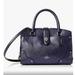 Coach Bags | Coach Mercer 24 Pebbled Grain Leather Satchel Handbag In Metallic Midnight Blue | Color: Blue | Size: Os