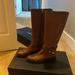 Coach Shoes | Coach Essex Semi Matte Calf Dark Saddle Leather Riding Boots | Color: Brown | Size: 7