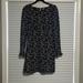 Free People Dresses | Free People Long Sleeve Black With Blue And Yellow Floral Print Dress, Size S | Color: Black/Blue | Size: S