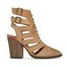 Free People Shoes | Free People Womens Hayes Tan Leather Block Heel Strappy Sandal Sz Us 9.5 Eu 40 | Color: Tan | Size: 9.5