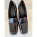 Coach Shoes | Coach Womens Brown Elsa Spazzalato Slip On Block Heel Shoes Size 8 Made In Italy | Color: Brown | Size: 8