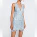Free People Dresses | Free People Margot Lace Bodycon Dress In Ocean Blue, Size 4 | Color: Blue | Size: 4