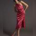 Anthropologie Dresses | Anthropologie Pink One-Shoulder Silk Midi Dress | Color: Pink | Size: 4