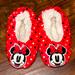 Disney Shoes | Disney Minnie Mouse Polka Dot Anti Slip Slippers Kids Size 7-9 Like New | Color: Black/Red | Size: Kids Size 7-9